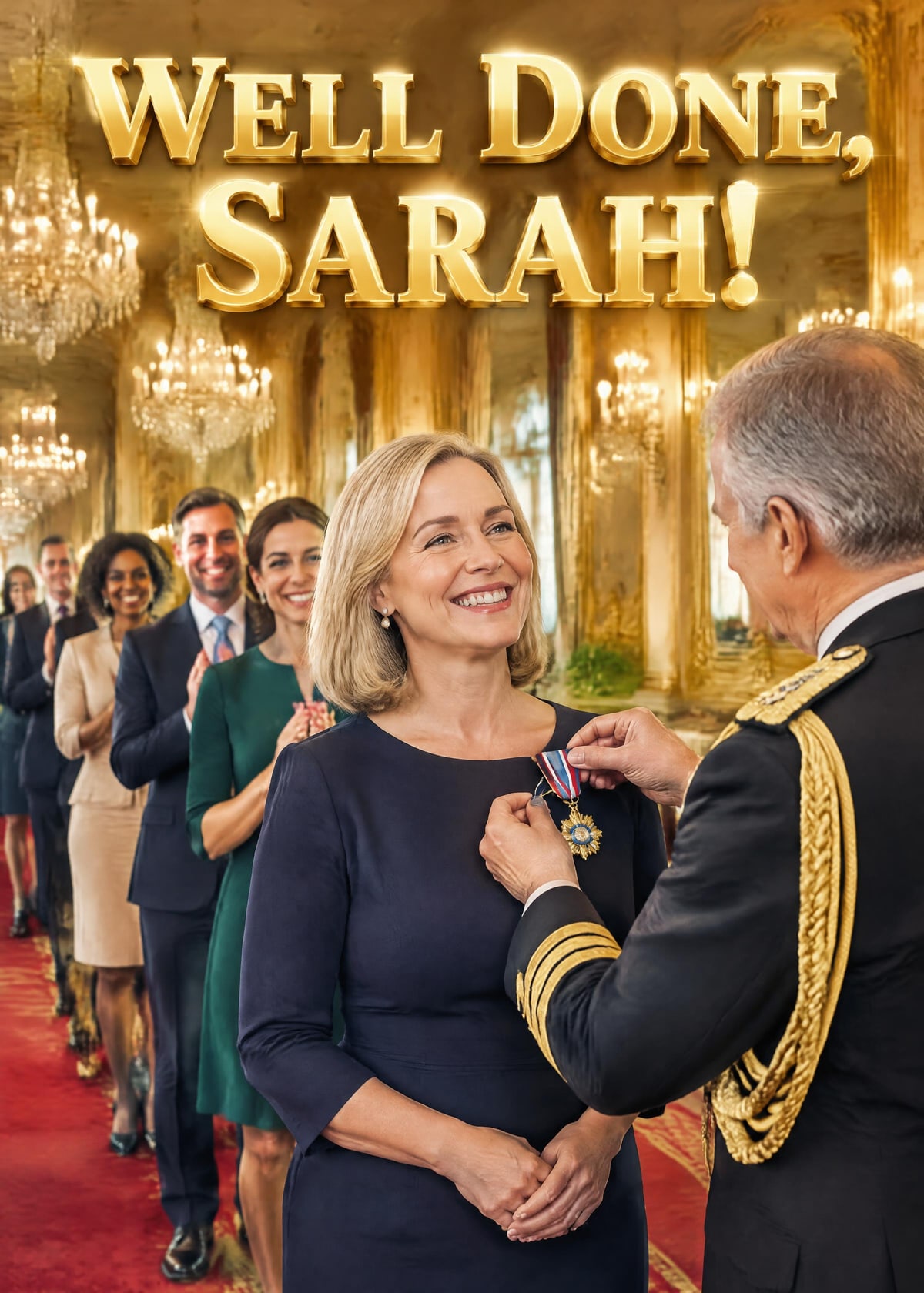 Medal ceremony personalised card template