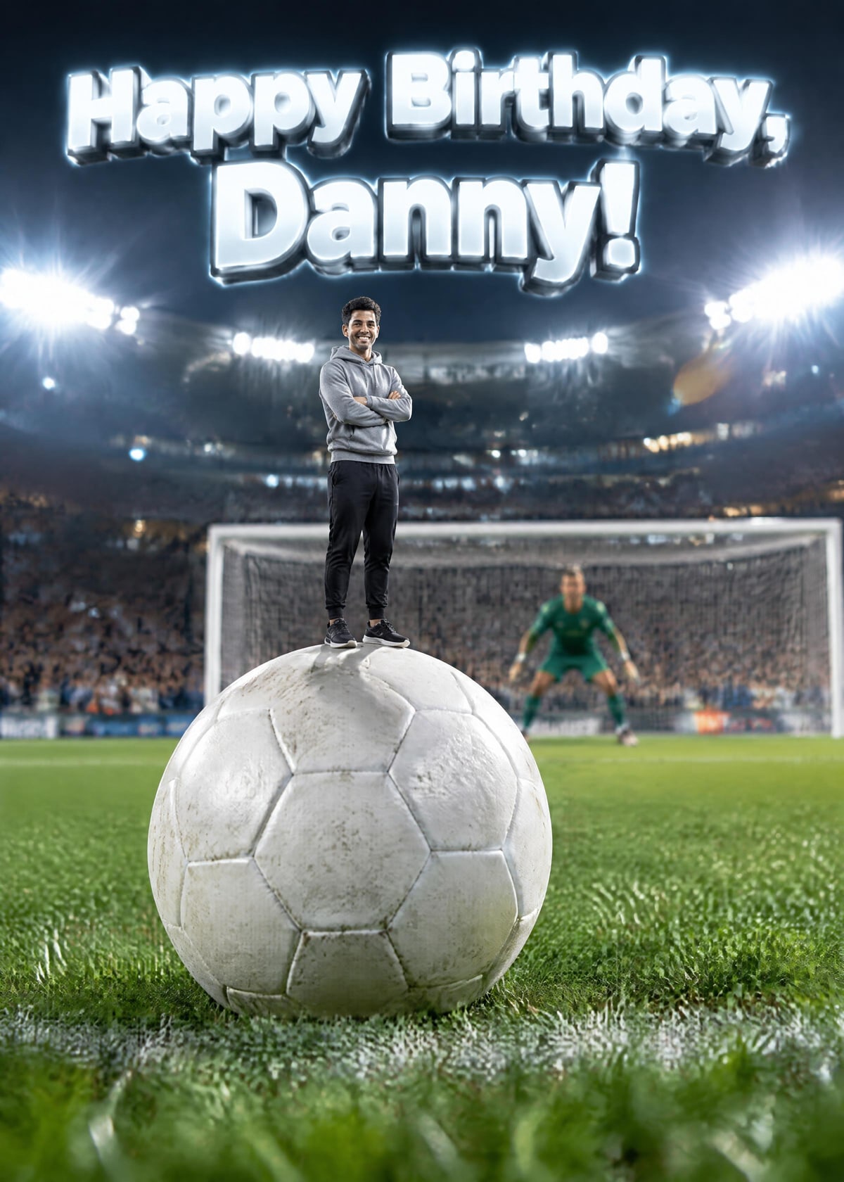 Penalty shot personalised card template